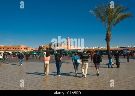 Djemaa el-Fna Platz Medina Altstadt Marrakesch zentralen Marokko Afrika Stockfoto