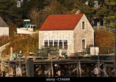 Shanty, Port Clyde, Maine, ME, USA Stockfoto