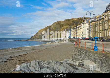 North Beach und Marine Terrace Aberystwyth Cardiganshire Ceredigion Mid Wales UK Vereinigtes Königreich GB Großbritannien Stockfoto