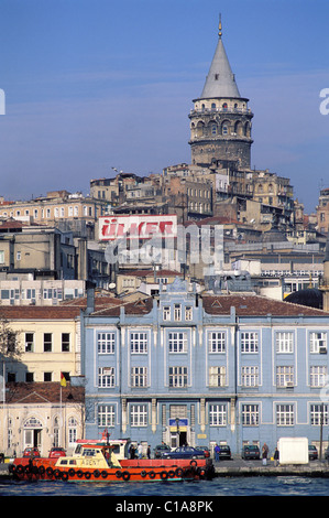 Türkei, Istanbul, Galata Istrict und den berühmten Turm Stockfoto