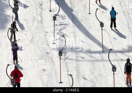 Ski Alpin, Bormio, Sondrio, Lombardei, Italien, Europa Stockfoto