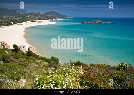 Strand Spiaggia Su Giudeu, Chia, Domus De Maria (CA), Sardinien, Italien Stockfoto