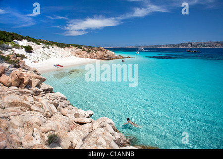 Cala Ciaccaro, Cala Soraia, Isola di Spargi Island, La Maddalena (OT), Arcipelago della Maddalena, Sardinien, Italien, Europa Stockfoto