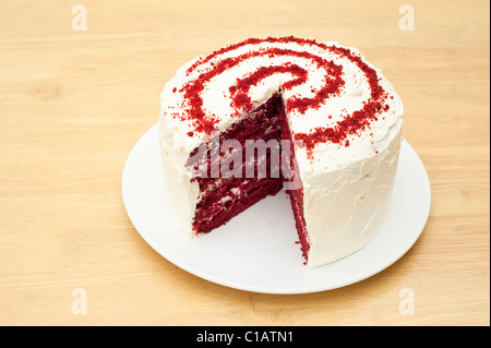 Hausgemachte rote Samt-Kuchen Stockfoto