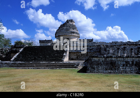 Mexiko, Yucatan-Zustand, Maya-Stätte von Chichen Itza, Maya-Observatorium (El Caracol) Stockfoto
