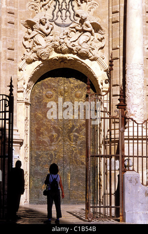 Spanien, Valencia, Kathedrale, Puerta de Los Hierros Stockfoto