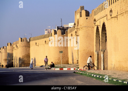 Tunesien, heilige Stadt Kairouan als Weltkulturerbe der UNESCO, Burgwall aufgeführt Stockfoto