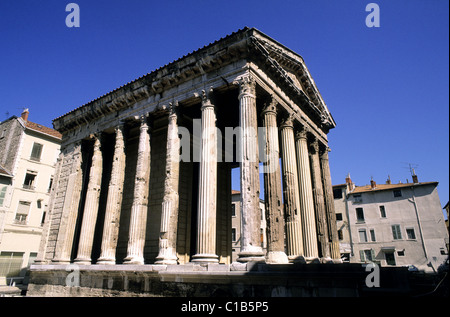 Frankreich, Isere, Vienne, Tempel des Augustus und Livia (1. Jh. v. Chr.) Stockfoto