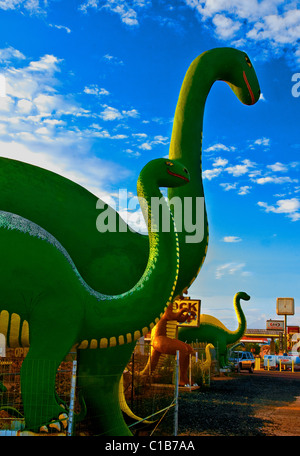 freundlichen Dinosaurier bei The Rock Shop in Holbrook Arizona Stockfoto