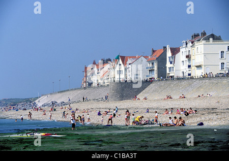 Frankreich, Pas-De-Calais, Ambleteuse, Strand Stockfoto