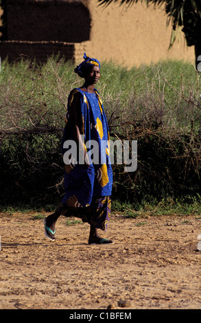 Mali, ein Bozo Frauen Leben entlang des Niger-Flusses Stockfoto