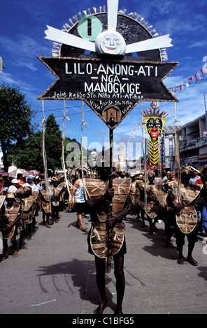 Philippinen, Insel Panay, Aklan Provinz, Kalibo, Ati-Atihan festival Stockfoto