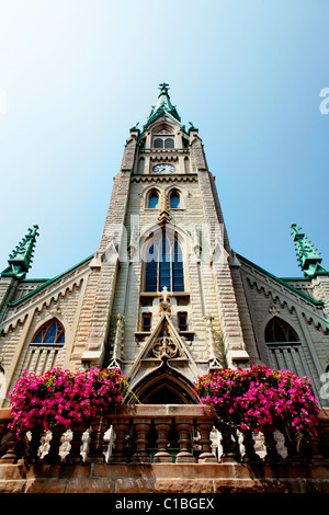 ST. ST. ALFONS KATHOLISCHE KIRCHE CHICAGO IL ILLINOIS USA AMERIKANISCHE ALTAR INNEN NEO KLASSISCHE GOTIK SAKRALE TEMP Stockfoto