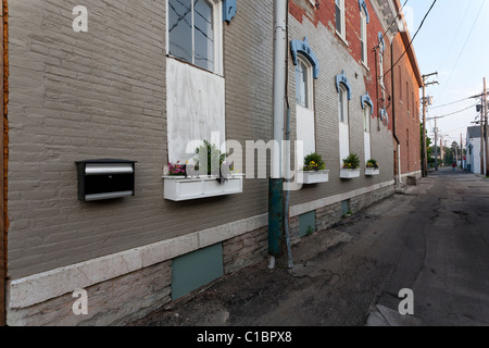 Gasse in der Stadt. Stockfoto