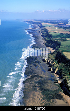 Frankreich Calvados Omaha beach eines der Strände der Normandie während des zweiten Weltkrieges in Richtung Port En Bessin Stockfoto