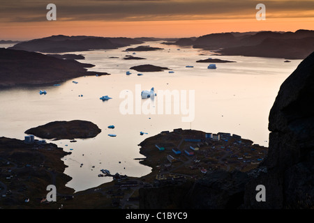 Der Fjord außerhalb Narsaq, Süd-Grönland. Stockfoto