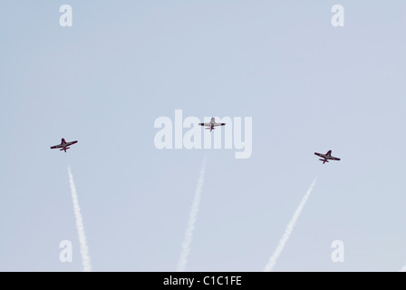 Die kanadische Snowbirds führen Luftakrobatik in Montreal, Kanada. Stockfoto