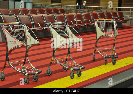 Caddies terminal 2 Flughafen Roissy Frankreich Stockfoto