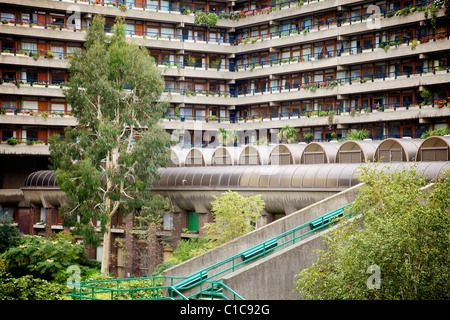 Wohnungen, Barbican Centre, London. Stockfoto