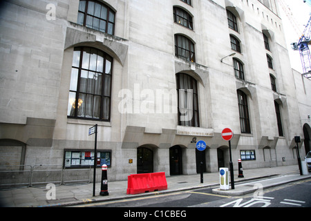 Allgemeine Ansicht Gv von den zentralen Strafgerichtshof aka The Old Bailey in London, England. Stockfoto