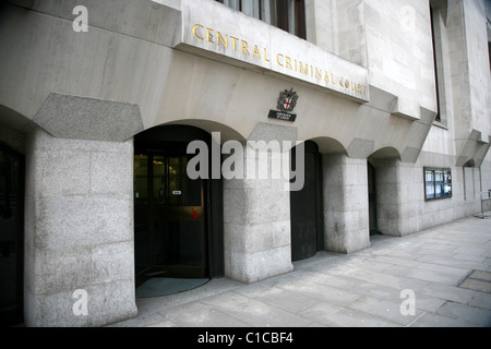 Allgemeine Ansicht Gv von den zentralen Strafgerichtshof aka The Old Bailey in London, England. Stockfoto