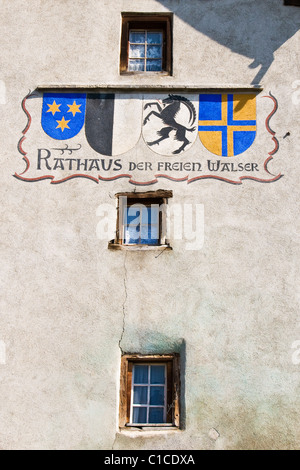 Rathaus, Heidi-Dorf, Maienfeld, Schweiz Stockfoto