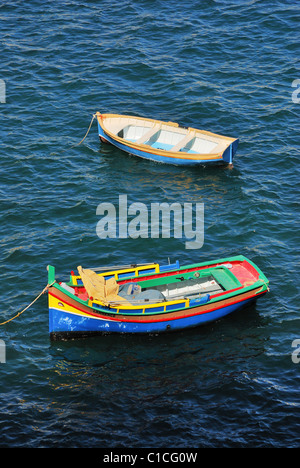 Angelboote/Fischerboote - Valletta, Malta. Stockfoto