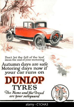 Werbung für Dunlop-Reifen Stockfoto