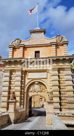 Torhaus - Mdina, Malta Stockfoto