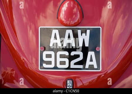 VW Käfer hinteren Nummernschild Stockfoto