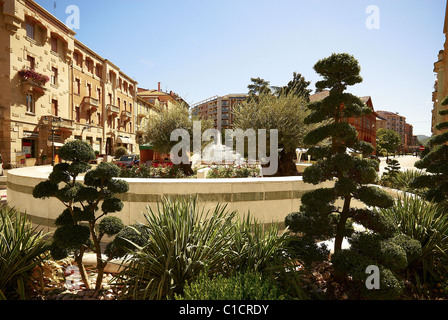 Acqui Terme am Weg Brunnen quadratisch ist Details, Piemont, Italien. Stockfoto