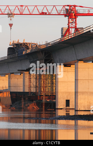 Bau einer high-Speed-Bahn-Brücke Stockfoto