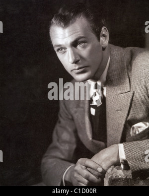 GARY COOPER (1901-1961) US-Filmstar im Jahre 1934 Stockfoto