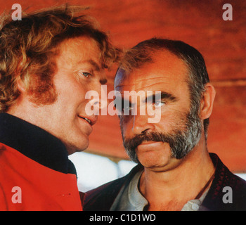 DER Mann, der würde sein König 1975 Allied Artists-Film mit Sean Connery und Michael Caine auf der linken Seite Stockfoto