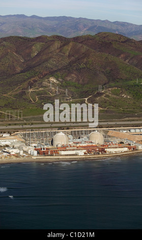 Luftaufnahme über San Onofre Nuclear Generating Station Pacific Coast Kalifornien Stockfoto