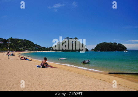 Kaiteriteri Beach, Kaiteriteri, Tasman Bay, Nelson Region, Südinsel, Neuseeland Stockfoto