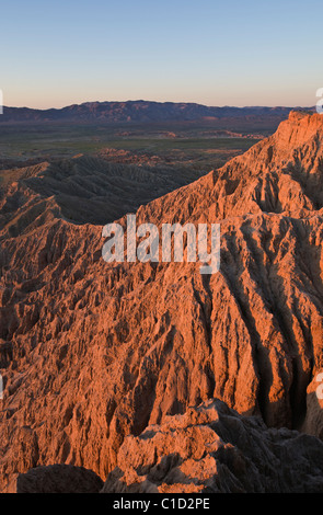 Blick von der Schrift Punkt über Badlands, Anza Borrego Desert State Park, California Stockfoto