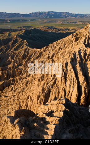 Blick von der Schrift Punkt über Badlands, Anza Borrego Desert State Park, California Stockfoto