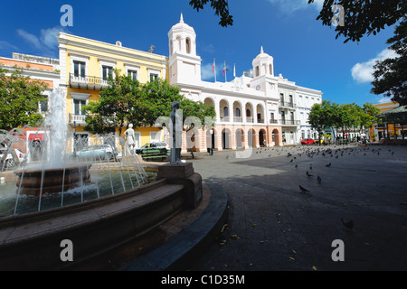 Plaza De Armas Old San Juan, Puerto Rico Stockfoto