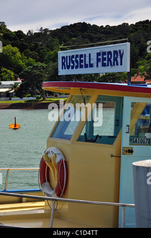 Russell ferry Wharf, Russell, Bay of Islands, Region Northland, Nordinsel, Neuseeland Stockfoto