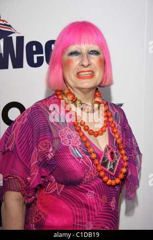 Zandra Rhodes Champagner starten des BritWeek 2009 an der Generalkonsul Amtssitz Los Angeles, Kalifornien - 23.04.09 Stockfoto