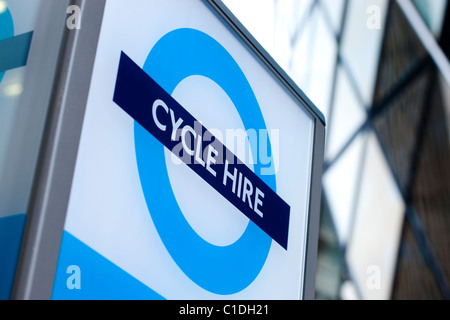 Barclays Cycle Hire Zeichen London UK Stockfoto