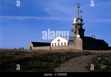 Frankreich, Finistere, das Semaphor von der Pointe du Raz Stockfoto