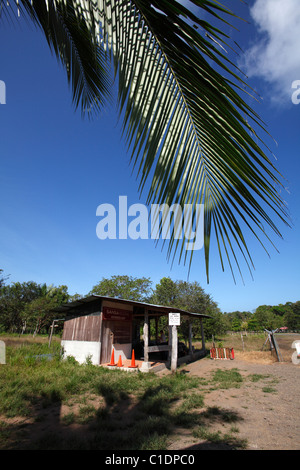 Das Flughafen-Terminal Gebäude in der isolierten Stadt von Drake Bay, Halbinsel Osa, Costa Rica Stockfoto