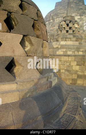 Borobudur buddhistischer Tempel in Java, Indonesien Stockfoto