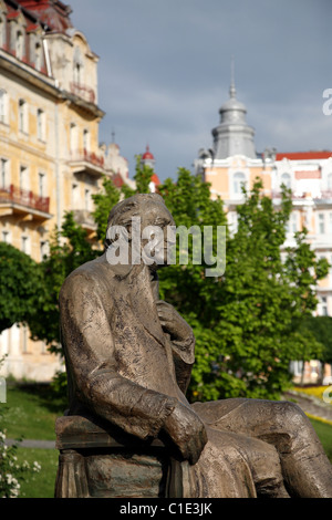 Goethe-Denkmal am Goetheplatz, Marianske Lazne (Marienbad), Tschechien Stockfoto