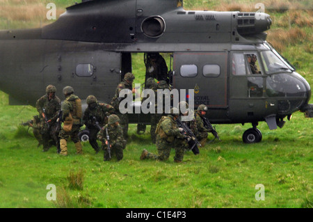 er Puma HC1 wurde zuerst im Jahr 1971 und die RAF verfügt derzeit über eine Flotte von 33 Flugzeuge zur Verfügung, um die Front-Line Support Stockfoto