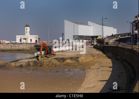 Margate Strandpromenade Turner Contemporary Art Gallery und Droit House Stockfoto