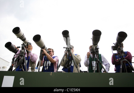 Fotografen bei der Arbeit, Epsom, Großbritannien Stockfoto