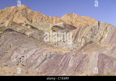 Iran, Provinz Kerman, Hügel in Lut Wüste zwischen Bam und Zahedan Stockfoto